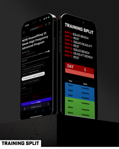 NORi Powerlifting 12-Week High Frequency Advanced Program